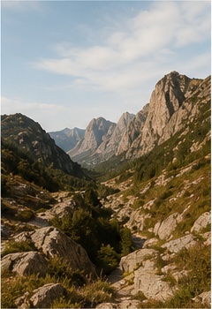 Mountain landscape inspiring Arthlume